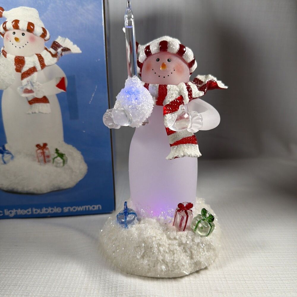 vintage JCPenney Home Collection Acrylic Lighted Bubble Snowman